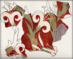 Lilies on plaster, Evans PM 1, Plate VI.jpg