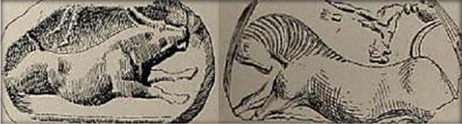 seal images of bull leapers, Evans 'Palace' 1, 685 detail.JPG