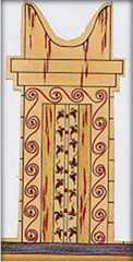 Minoan altar fr Thera, djew-mountain and false door front, fr Marinatos 'Art & Religion'.jpg