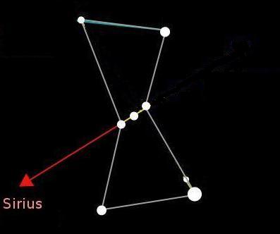 Orion constellation as Labrys-double axe, 'handle' alignment with Sirius--observed by Blomberg-Henriksson 2011